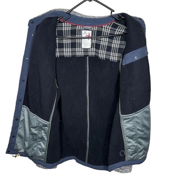 Huckberry Ralwen Bonded Rag Wool CPO Snap Jacket Gray Fleece Lined Medium - Picture 5 of 7